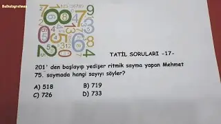4. ve 5.sınıf tatil soruları -17-  @okulcu   #4sınıf #matematik