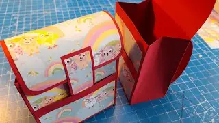 Backpack Gift Bag - using one peice of A4 card