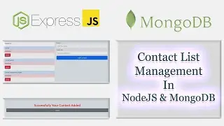 Contact List Management In NodeJS & MongoDB