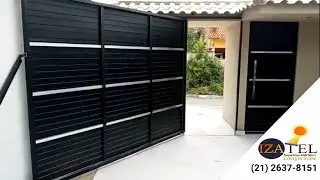 PORTÃO ARTICULADO DESLIZANTE AUTOMATIZADO | Izatel Segurança Eletrônica