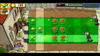 Прохождение Plants VS Zombies уровень 2