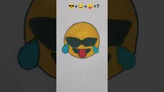 Mix Emoji Drawing 😎😂😛 | Satisfying Creative Art #shorts #short #viral