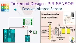 Tinkercad Design using Passive Infrared Sensor I PIR Sensor Tinkercad Circuit