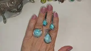 179. Beautiful silver jewelry with larimar, turquoise, sodalite, jasper🤗👌💎