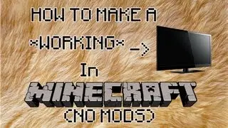 How To Make A *WORKING* TV in MINECRAFT w/ NO MODS