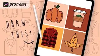 Procreate Step by Step Tutorial - Fall Icons