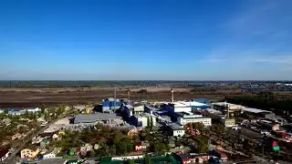 Gostomel, a beautiful city 10 kilometers from Kyiv, Ukraine. Shooting from a drone.
