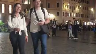 Rome Street Evening Walk
