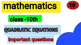 quadratic equations class 10th