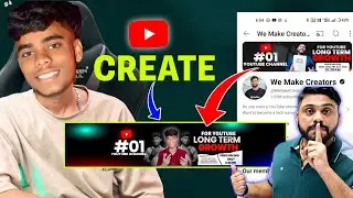 We Make Creators जैसा BANNER कैसे बनाएं || How to create youtube channel banner