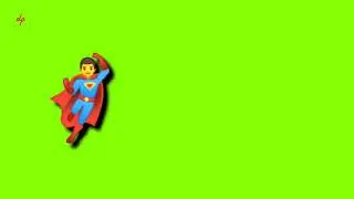 superman | green screen animation | pop up