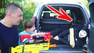 ПОЙМАЛИ АНОНИМУСА!!! 3 серия NERF GUN Матвей и папа
