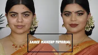 Traditional South Indian Makeup Tutorial | Easy Saree Look | ADITIMAKEUP