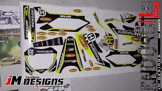 KIT DE STICKER FLUORESCENTE PARA REPLICA CRF 250