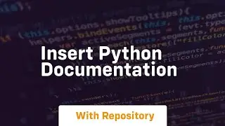 insert python documentation
