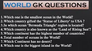 WORLD GK QUESTIONS | 20 Q&A |