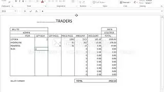 How to make simple billing system using excel