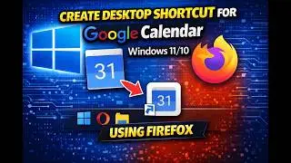 How to Create a Desktop Shortcut for Google Calendar in Windows 11 or 10 using Firefox?