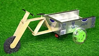 Make a Cargo Cycle Rickshaw With Pepsi cans - Electric Rickshaw - DIY