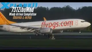 X-Plane 11 v11.50 - 737ZiboMod - Windy Approach Compilation - (Reshade) (1080p@60) & (4K@60) Option