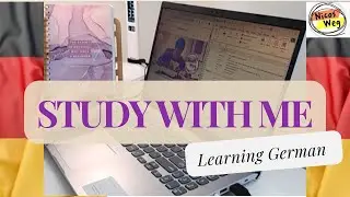 ASMR study with me | Beginner German | Learn with Nicos weg | Ambient sound no talking