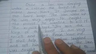 class-6,7,8 sub-English topic- A LION AND A MOUSE