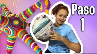 Como HACER una piñata de ESTRELLA navideña | paso 1 fácil y rápido | empapelado