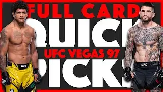 UFC Vegas 97 QUICK PICKS | FULL CARD PREDICTIONS | Burns vs Brady | Jacob's Picks