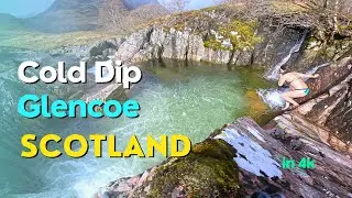 My Cold Dip in Scotland Glencoe -  Did Not Know How To Get In This Pool