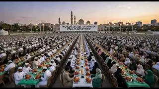 10,000 Muslims,10,000 Plates!The Most Emotional Iftar Gathering Ever Witnessed!