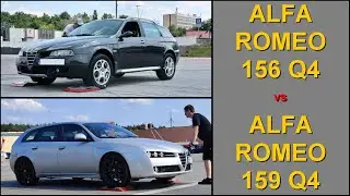SLIP TEST - Alfa Romeo 156 Crosswagon Q4 vs Alfa Romeo 159 Q4 - @4x4.tests.on.rollers