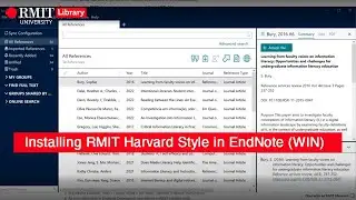 How to Install RMIT Harvard Style in EndNote Desktop (Windows)
