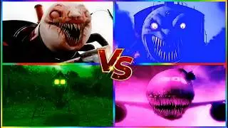 📹 CHOO CHOO CHARLES 🆚 CURSED THOMOS 🆚 INFECTED SKY 🆚 HOUSE HEAD EATER  4 COLORS 4 MUSIC 🎧 →