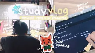 🌺 STUDY VLOG // being productive before summer ends ☀️ beating procastination 🔥 solving