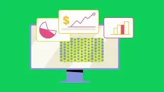 Stock market Chart Green screen 