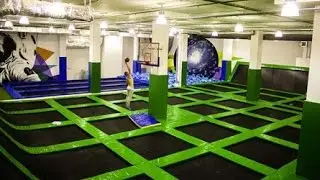 Батутный центр Fly factory (учимся прыгать).