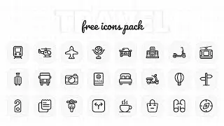 Free Travel Icons Set for PowerPoint & Google Slides