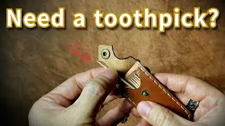 This Leather Keyring Holds a Toothpick – Western Style!