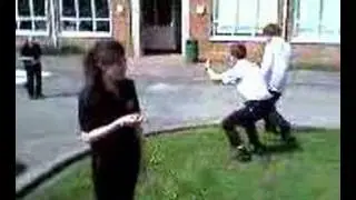 Girl Falls Head first, Funny!