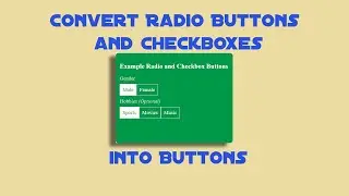 Convert Radios and Checkboxes into Buttons | HTML & CSS