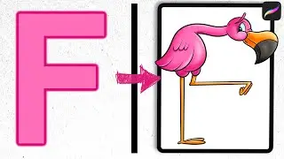 F is for Flamingo: Let's Draw The Alphabet as Animals Ep. 6