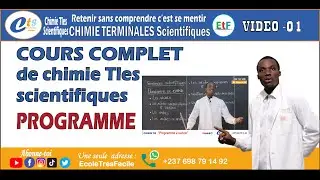 Chimie Terminale #1 Programme complet du cours de chimie terminales scientifiques