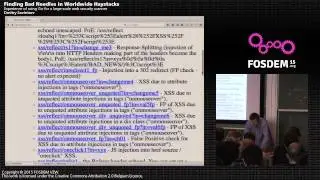 FOSDEM 2015 | Finding Bad Needles in Worldwide Haystacks with Dmitry Savintsev