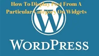 How To Display Posts From A Particular Category On Widgets Using Category Posts Widget on wordpress