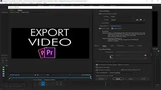 How to Export Video in Adobe Premiere Pro|Export Video in Premiere Pro|Adobe Premiere Pro beginner