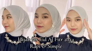 TUTORIAL HIJAB SEGI EMPAT RAPI SIMPLE LEBARAN 2024