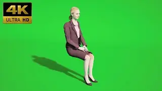 006 - Green Screen | Chroma Key | Character Woman 4K