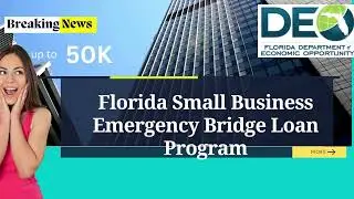 Breaking News:  up to 50k Florida Small Business Emergency Bridge Loan Program Hurricane Ian