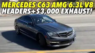 2012 Mercedes C 63 AMG 6.3L V8 Exhaust Sound w/ Headers & $3,000 Cat-Back Exhaust System!