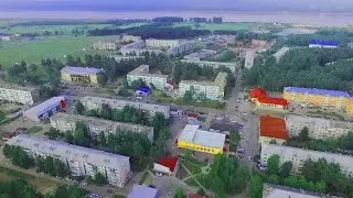 Лесосибирск. 5-ый и 9-ый микрорайоны. Видеосъемка с квадрокоптера
